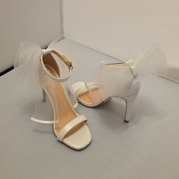 SODA ELEGANT STILETTO STRAPPY HEEL  with BOW SANDAL - Picture 10 of 16